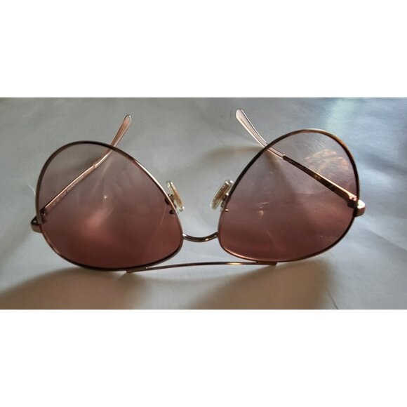 Coach HC7099B 933113 Shiny Rose Gold Aviator Sunglasses - Picture 4 of 14